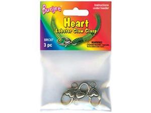 Bunjee Cord Bracelet Lobster Claw Clasps 3/Pkg-Heart Bunjee Cord Bracelet Lobster Claw Clasps 3/Pkg-Heart