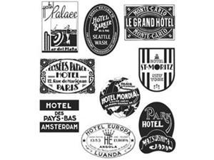 Tim Holtz Large Cling Rubber Stamp Set-Travel Labels Tim Holtz Large Cling Rubber Stamp Set-Travel Labels