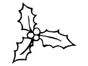 Inky Antics Mounted Rubber Stamps-Holly 1-1/4"X1-1/4" Inky Antics Mounted Rubber Stamps-Holly 1-1/4"X1-1/4"