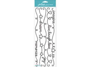 Jolee's Boutique Stickers-Laugh & Love Black Glitter Borders Jolee's Boutique Stickers-Laugh & Love Black Glitter Borders