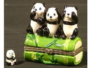 Say No Hear No See No Evil Pandas Trinket Box phb Say No Hear No See No Evil Pandas Trinket Box phb