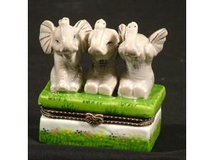 Elephant See No Evil Hear No Speak Trinket Box phb Elephant See No Evil Hear No Speak Trinket Box phb