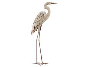 Elegant Standing Egret Metal Art Garden Patio Figurine Regal Art and Gift Elegant Standing Egret Metal Art Garden Patio Figurine Regal Art and Gift