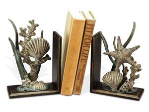 Natures Coastal Beauties Shell Starfish Coral and Seagrass Bookends Natures Coastal Beauties Shell Starfish Coral and Seagrass Bookends