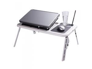 Adjustable Portable Laptop USB Folding Table with 2 Cooling Fans + Mouse Pad Adjustable Portable Laptop USB Folding Table with 2 Cooling Fans + Mouse Pad