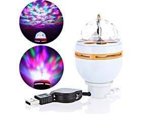 3W LED Portable Stage DJ Light Auto Rotating Bulb with USB Interface 3W LED Portable Stage DJ Light Auto Rotating Bulb with USB Interface