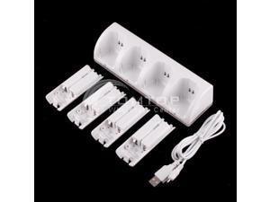 Charger Dock Station + 4 x 2800mAh Battery For Wii Remote Controller Charger Dock Station + 4 x 2800mAh Battery For Wii Remote Controller