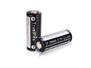 TrustFire 2PCS 26650 Battery 4000mAh 3.7V Rechargeable Lithium with PCB Protected Board TrustFire 2PCS 26650 Battery 4000mAh 3.7V Rechargeable Lithium with PCB Protected Board
