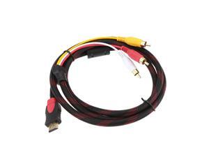 1.5m / 5Ft Golp-plated 1080P HDMI Male to 3-RCA Component Video & Audio HD Video Converter Adapter Cable for HDTV Set-Top Box 1.5m / 5Ft Golp-plated 1080P HDMI Male to 3-RCA Component Video & Audio HD Video Converter Adapter Cable for HDTV Set-Top Box