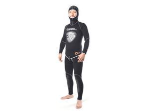 SLINX 5mm Men Neoprene Long Sleeve Wetsuit Diving Winter Swimming Surfing Windsurfing Snorkelling Swimsuit Swimwear with Hood Cap SLINX 5mm Men Neoprene Long Sleeve Wetsuit Diving Winter Swimming Surfing Windsurfing Snorkelling Swimsuit Swimwear with Hood Cap