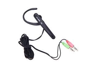Mini Hang Ear Type Unilateral Earphone for PC Skype Wired Microphone with Stereo Headphone Ovleng Mini Hang Ear Type Unilateral Earphone for PC Skype Wired Microphone with Stereo Headphone Ovleng