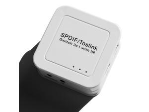 SPDIF TOSLINK Digital Optical Audio 3x1 Switcher 3 Inputs 1 Output with IR Remote SPDIF TOSLINK Digital Optical Audio 3x1 Switcher 3 Inputs 1 Output with IR Remote