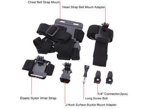 Andoer 7in1 Chest Belt Strap J-Hook Surface Buckle Mount Adapter 1/4" Connector Accessories Set Kit for GoPro Hero Series & for Sony Action Cam HDR-AS15/AS20/AS30V/AS100V/AZ1 Andoer 7in1 Chest Belt Strap J-Hook Surface Buckle Mount Adapter 1/4" Connector Accessories Set Kit for GoPro Hero Series & for Sony Action Cam HDR-AS15/AS20/AS30V/AS100V/AZ1
