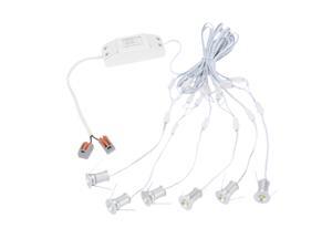 6Pcs Super Bright Mini LED Cabinet Light Downlight Spot Lamp with Connector for Kitchen Wardrobe Shoescase Bookcase 6Pcs Super Bright Mini LED Cabinet Light Downlight Spot Lamp with Connector for Kitchen Wardrobe Shoescase Bookcase