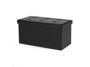 IKAYAA Folding Faux Leather Storage Ottoman Bench Large Sofa Foot Rest Stool Pouffe Foldable Storage Box 29.92 * 14.76 * 14.96"(L*W*H) IKAYAA Folding Faux Leather Storage Ottoman Bench Large Sofa Foot Rest Stool Pouffe Foldable Storage Box 29.92 * 14.76 * 14.96"(L*W*H)