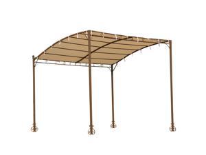 IKAYAA 3*2.5*2.5M Metal Patio Garden Wall Gazebo Canopy Awning Door Porch Marquee Sun Shelter 160g Polyester Roof IKAYAA 3*2.5*2.5M Metal Patio Garden Wall Gazebo Canopy Awning Door Porch Marquee Sun Shelter 160g Polyester Roof