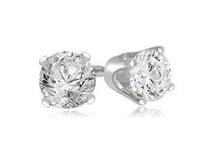 0.25 cttw. Round Cut Diamond 4-Prong Stud Earrings in 18K White Gold (VS2, G-H) 0.25 cttw. Round Cut Diamond 4-Prong Stud Earrings in 18K White Gold (VS2, G-H)