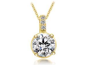 0.28 cttw. Round Cut Diamond 4-Prong Basket Solitaire Pendant in 18K Yellow Gold (SI2, H-I) 0.28 cttw. Round Cut Diamond 4-Prong Basket Solitaire Pendant in 18K Yellow Gold (SI2, H-I)