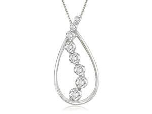 1.00 cttw. Round Cut Diamond Journey Pendant in Platinum (VS2, G-H) 1.00 cttw. Round Cut Diamond Journey Pendant in Platinum (VS2, G-H)