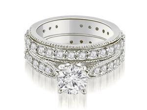 1.85 cttw. Cathedral Round Cut Eternity Diamond Bridal Set in Platinum (VS2, G-H) 1.85 cttw. Cathedral Round Cut Eternity Diamond Bridal Set in Platinum (VS2, G-H)