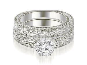 0.35 cttw. Antique Round Cut Diamond Bridal Set in Platinum 0.35 cttw. Antique Round Cut Diamond Bridal Set in Platinum