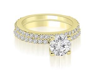 1.76 cttw. Round Cut Diamond Bridal Set in 18K Yellow Gold (VS2, G-H) 1.76 cttw. Round Cut Diamond Bridal Set in 18K Yellow Gold (VS2, G-H)
