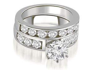 2.25 cttw. Classic Channel Set Round Cut Diamond Bridal Set in 14K White Gold (SI2, H-I) 2.25 cttw. Classic Channel Set Round Cut Diamond Bridal Set in 14K White Gold (SI2, H-I)