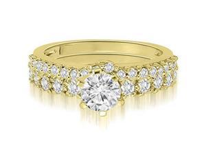 1.90 cttw. Classic Basket Round Cut Diamond Bridal Set in 14K Yellow Gold (VS2, G-H) 1.90 cttw. Classic Basket Round Cut Diamond Bridal Set in 14K Yellow Gold (VS2, G-H)