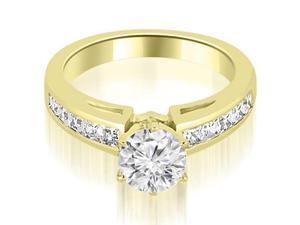 1.05 cttw. Channel Set Princess Cut Diamond Engagement Ring in 18K Yellow Gold 1.05 cttw. Channel Set Princess Cut Diamond Engagement Ring in 18K Yellow Gold