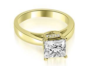0.55 cttw. Princess Cut Diamond Engagement Ring in 18K Yellow Gold 0.55 cttw. Princess Cut Diamond Engagement Ring in 18K Yellow Gold