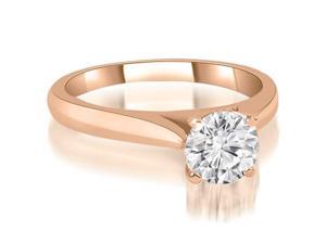 0.35 cttw. Cathedral Solitaire Round Cut Diamond Engagement Ring in 18K Rose Gold (SI2, H-I) 0.35 cttw. Cathedral Solitaire Round Cut Diamond Engagement Ring in 18K Rose Gold (SI2, H-I)