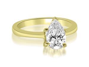 0.75 cttw. Solitaire Pear Cut Diamond Engagement Ring in 14K Yellow Gold (SI2, H-I) 0.75 cttw. Solitaire Pear Cut Diamond Engagement Ring in 14K Yellow Gold (SI2, H-I)
