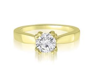 1.00 cttw. Dual Prong Round Solitaire Diamond Engagement Ring in 14K Yellow Gold 1.00 cttw. Dual Prong Round Solitaire Diamond Engagement Ring in 14K Yellow Gold