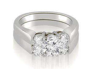 1.35 cttw. Round Cut Diamond Engagement Bridal Set in 14K White Gold 1.35 cttw. Round Cut Diamond Engagement Bridal Set in 14K White Gold
