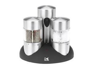 Kalorik Rechargeable Stainless Steel Salt and Pepper Grinder Set Kalorik Rechargeable Stainless Steel Salt and Pepper Grinder Set