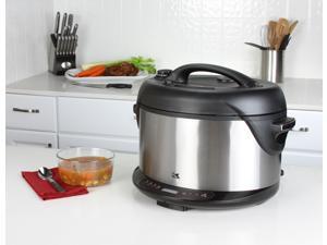 Kalorik Black and Stainless Steel Indoor Electric Pressure Cooker and Smoker Kalorik Black and Stainless Steel Indoor Electric Pressure Cooker and Smoker