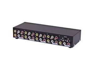 8 Ports RCA Video Audio AV Switch 1 to 8 Ports Selector 8-Way TV DVD Splitter Box 8 Ports RCA Video Audio AV Switch 1 to 8 Ports Selector 8-Way TV DVD Splitter Box
