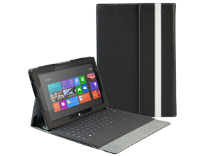 Microsoft Surface RT Case - Slim Fit Folio PU Leather Case Smart Cover Stand For Microsoft Surface RT 10.6" Windows 8 Tablet with Auto Sleep & Wake Feature Black Microsoft Surface RT Case - Slim Fit Folio PU Leather Case Smart Cover Stand For Microsoft Surface RT 10.6" Windows 8 Tablet with Auto Sleep & Wake Feature Black