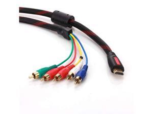 New 5FT HDMI Male To 5RCA 5-RCA Gold Plated Audio Video AV Component Cable New 5FT HDMI Male To 5RCA 5-RCA Gold Plated Audio Video AV Component Cable
