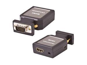 Mini VGA to HDMI Converter Adapter Box 1080P HD 1920x1200 Audio Port VGA Extension Cable Mini USB Power Cable 3.5mm Audio Cable Included for PC HDTV DLP TV Mini VGA to HDMI Converter Adapter Box 1080P HD 1920x1200 Audio Port VGA Extension Cable Mini USB Power Cable 3.5mm Audio Cable Included for PC HDTV DLP TV
