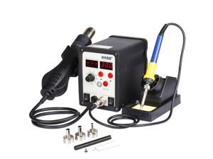 Professional Soldering Station SMD Hot Air Gun 2in1 Iron Solder Digital Dual LCD Set Rework Welder Repaire Tool with 3 Nozzles Power Switches Unit Electric 110V 898D Professional Soldering Station SMD Hot Air Gun 2in1 Iron Solder Digital Dual LCD Set Rework Welder Repaire Tool with 3 Nozzles Power Switches Unit Electric 110V 898D