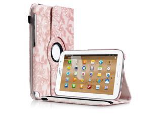 Samsung Galaxy Note 8.0 Case - 360 Degree Rotating PU Leather Case Smart Cover Stand For Samsung Galaxy Note 8.0" GT-N5100 N5110 with Auto Sleep & Wake Feature and Stylus Holder Grape Pattern Pink Samsung Galaxy Note 8.0 Case - 360 Degree Rotating PU Leather Case Smart Cover Stand For Samsung Galaxy Note 8.0" GT-N5100 N5110 with Auto Sleep & Wake Feature and Stylus Holder Grape Pattern Pink