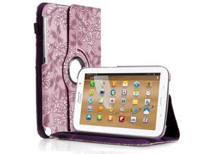 Samsung Galaxy Note 8.0 Case - 360 Degree Rotating PU Leather Case Smart Cover Stand For Samsung Galaxy Note 8.0" GT-N5100 N5110 with Auto Sleep & Wake Feature and Stylus Holder Grape Pattern Purple Samsung Galaxy Note 8.0 Case - 360 Degree Rotating PU Leather Case Smart Cover Stand For Samsung Galaxy Note 8.0" GT-N5100 N5110 with Auto Sleep & Wake Feature and Stylus Holder Grape Pattern Purple