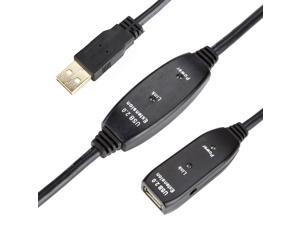 USB 2.0 Type A Male to Female Extension Repeater Cable Cord 50 Feet for TV MAC PC Mouse Keyboard Printer Scanner Webcam Charging iPhone 6 5S 5 iPad Air iPad Mini Gaming PS4 PS3 XBox One 360 Hard Drive USB 2.0 Type A Male to Female Extension Repeater Cable Cord 50 Feet for TV MAC PC Mouse Keyboard Printer Scanner Webcam Charging iPhone 6 5S 5 iPad Air iPad Mini Gaming PS4 PS3 XBox One 360 Hard Drive
