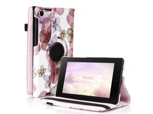 Google Nexus 7 II Case - 360 Degree Rotating Leather Case Smart Cover Stand For Google Nexus 7 II 2nd Gen 2013 Tablet with Auto Sleep & Wake Feature and Stylus Holder Flower Pink Google Nexus 7 II Case - 360 Degree Rotating Leather Case Smart Cover Stand For Google Nexus 7 II 2nd Gen 2013 Tablet with Auto Sleep & Wake Feature and Stylus Holder Flower Pink