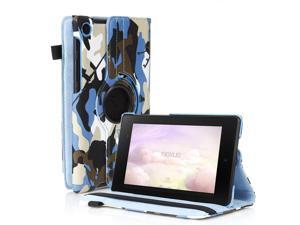 Google Nexus 7 II Case - 360 Degree Rotating Leather Case Smart Cover Stand For Google Nexus 7 II 2nd Gen 2013 Tablet with Auto Sleep & Wake Feature and Stylus Holder Camouflage Blue Google Nexus 7 II Case - 360 Degree Rotating Leather Case Smart Cover Stand For Google Nexus 7 II 2nd Gen 2013 Tablet with Auto Sleep & Wake Feature and Stylus Holder Camouflage Blue