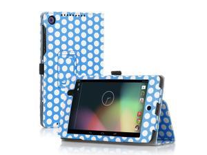 Google Nexus 7 Case- Slim Fit Folio PU Leather Case Smart Cover Stand For Google Nexus 7 2nd Gen 2013 Version with Auto Sleep & Wake Feature and Pen Loop / Stylus Holder / SD Card Slots Polka Dot Blue Google Nexus 7 Case- Slim Fit Folio PU Leather Case Smart Cover Stand For Google Nexus 7 2nd Gen 2013 Version with Auto Sleep & Wake Feature and Pen Loop / Stylus Holder / SD Card Slots Polka Dot Blue