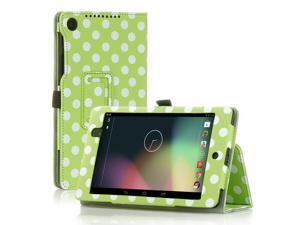 Google Nexus 7 Case- Slim Fit Folio PU Leather Case Smart Cover Stand For Google Nexus 7 2nd Gen 2013 Version with Auto Sleep & Wake Feature and Pen Loop / Stylus Holder / SD Card Slot Polka Dot Green Google Nexus 7 Case- Slim Fit Folio PU Leather Case Smart Cover Stand For Google Nexus 7 2nd Gen 2013 Version with Auto Sleep & Wake Feature and Pen Loop / Stylus Holder / SD Card Slot Polka Dot Green
