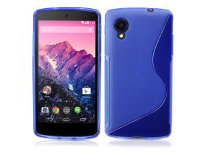Google Nexus 5 Case - Premium Slim TPU S-Line Back Protective Case Cover Skin For LG Google Nexus 5 Blue Google Nexus 5 Case - Premium Slim TPU S-Line Back Protective Case Cover Skin For LG Google Nexus 5 Blue