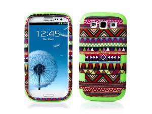 Samsung Galaxy S3 Case - Hybird 3-Piece Tribal Layer Protective Case Cover Skin For Samsung Galaxy S3 SIII I9300 Green Samsung Galaxy S3 Case - Hybird 3-Piece Tribal Layer Protective Case Cover Skin For Samsung Galaxy S3 SIII I9300 Green